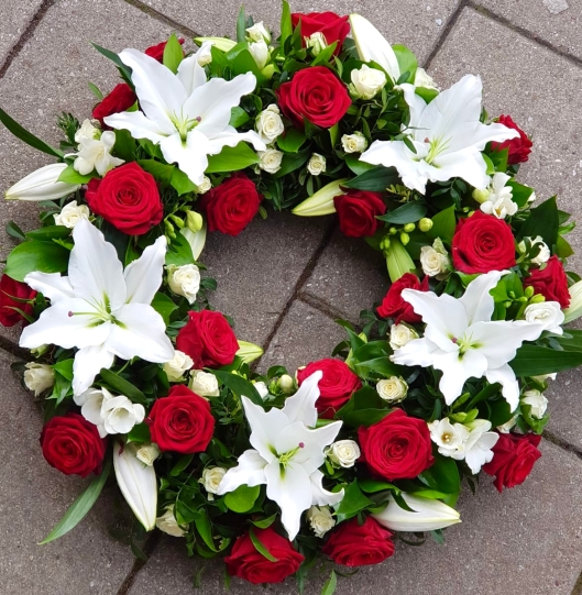 Lily and Rose Wreath