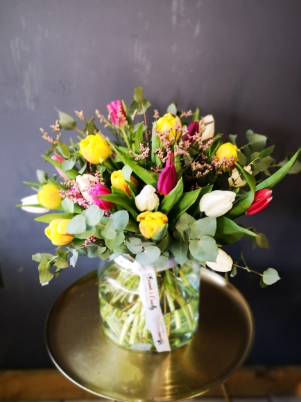 Mixed spring bouquet arranged by florist in Croydon