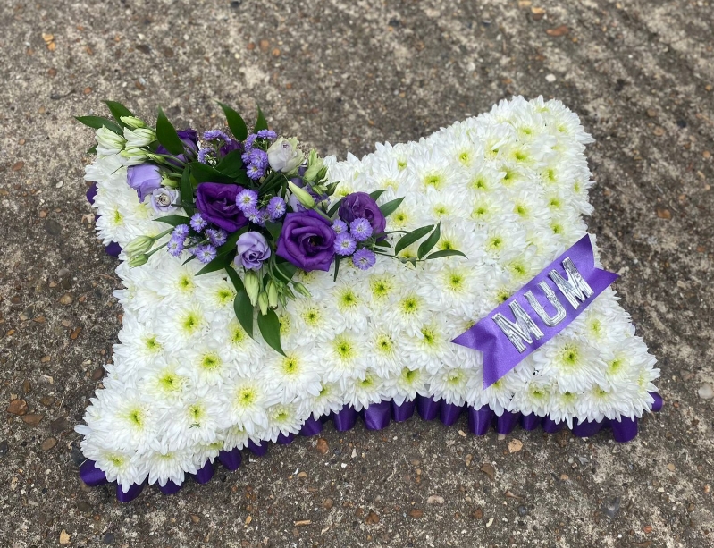 based funeral pillow 2D handmade by local florist in Croydon, Surrey