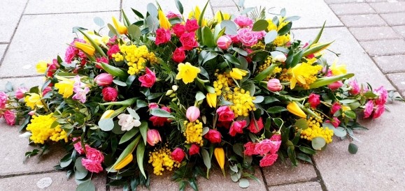 Bright Spring Coffin Spray