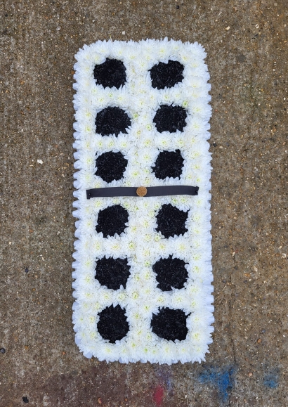 Chrysanthemums based brick with dots or any card can be done. by Croydon Blooms