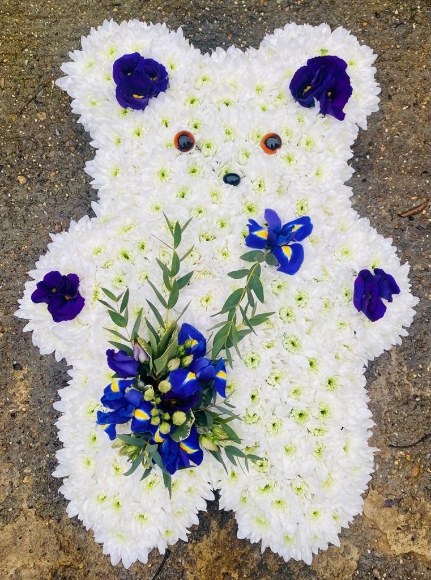 funeral tribute teddy 2d for free delivery in Croydon