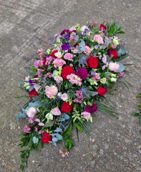 Graceful Farewell top coffin funeral spray made by florist in Croydon, Surrey 