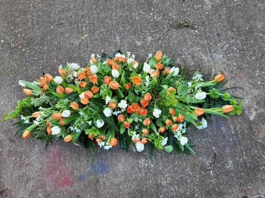 Irish themed funeral spray made by florist in Croydon, Surrey for free local delivery in CR BR SE25 SM5 
