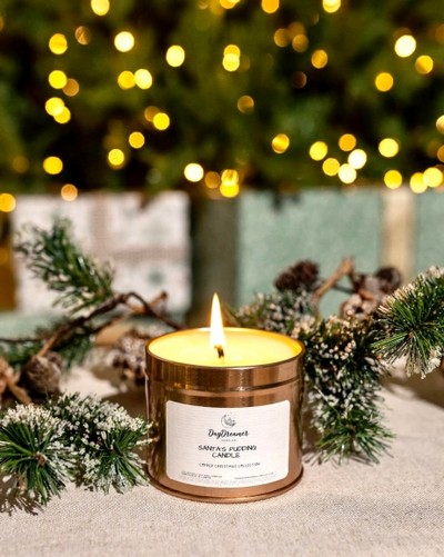 Handmade in Hayes, Bromley our own soywax candle for Christmas 