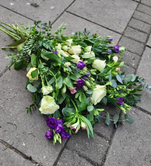 Florist Choice of white and purple flowers, no Lily by Croydon Blooms florist