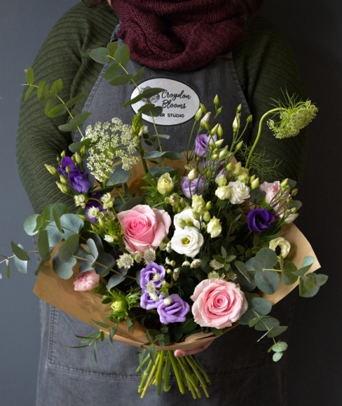 soft petals bouquet handmade by florist in Croydon for same day local delivery in Cr by independent florist