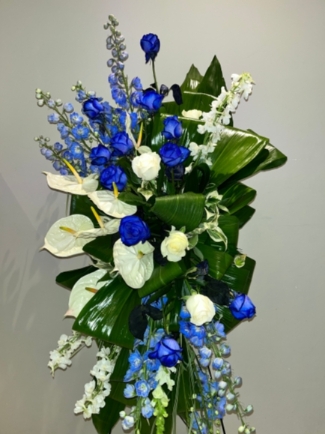 Standing spray for funerals made by Croydon Funeral Florist