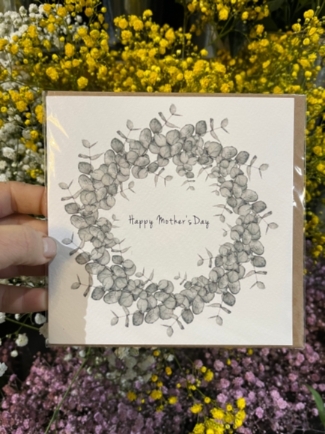Large Mothers Day Craft Card  Eucalyptus