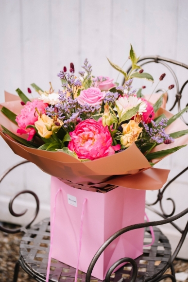 mixed bouquet of flowers to include lovely Peonies made by florist in Croydon for same day delivery in Croydon, Bromley, Beckenham, West Wickham, Shirley, New Addington