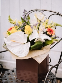 Tropical bouquet by Croydon Blooms flowers studio in East Croydon, South London